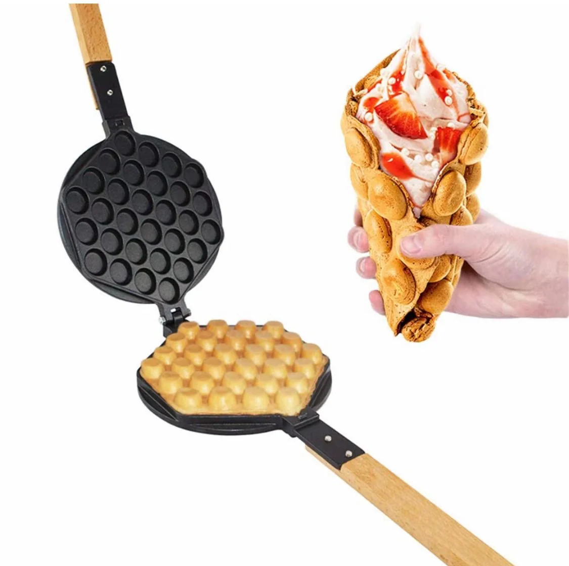 Cast Iron Bubble Waffle Maker - Image 4
