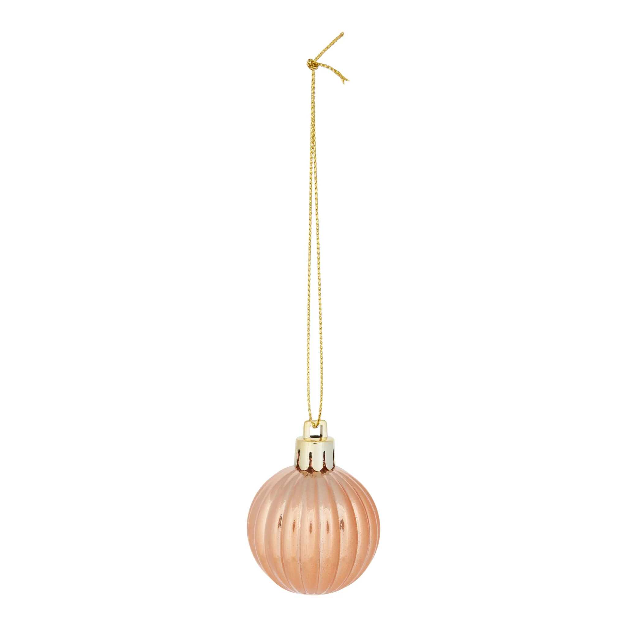 Champagne/Bronze Plastic Christmas Bauble Decoration Set - Pack of 40 - Image 3