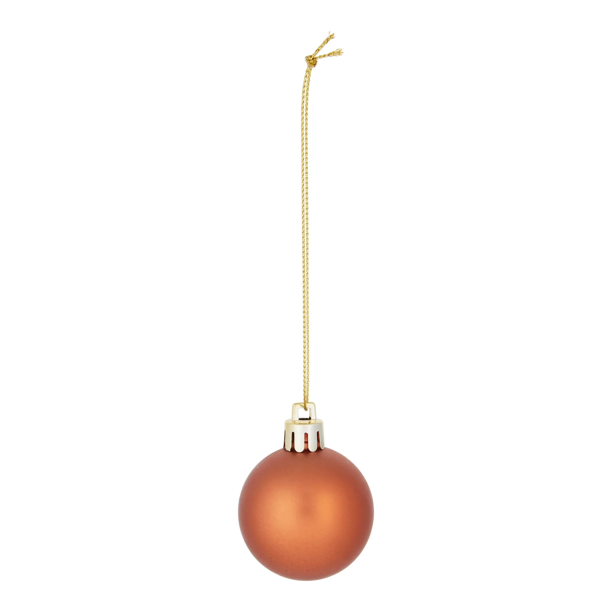 Champagne/Bronze Plastic Christmas Bauble Decoration Set - Pack of 40 - Image 6