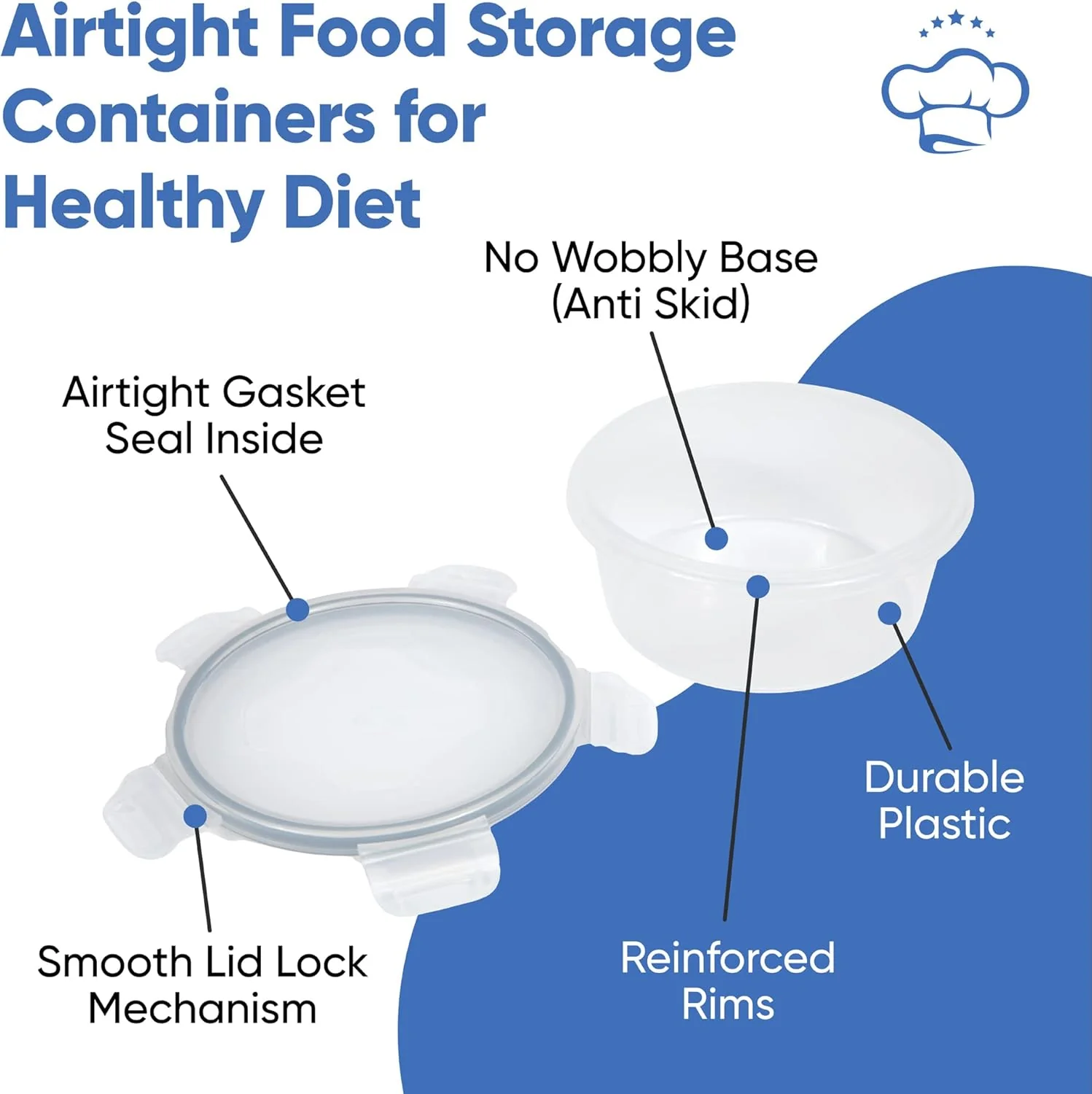 Chef's Path 16 Piece Set of Storage Boxes BPA Free – Labels & 1 Chalk Marker - Image 9