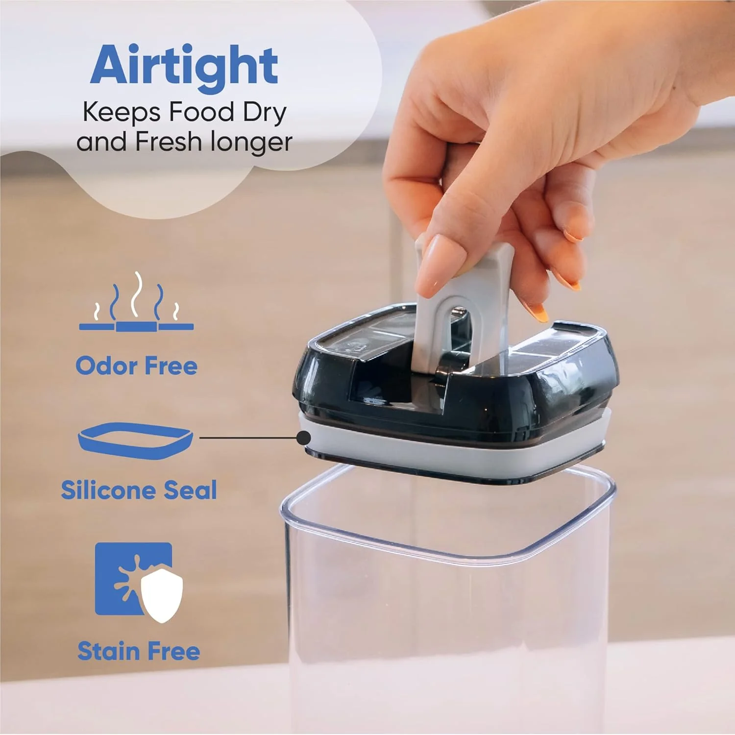 Chef's Path Airtight Food Storage Container Set - 7 Piece (With Labels & Marker) - Image 4