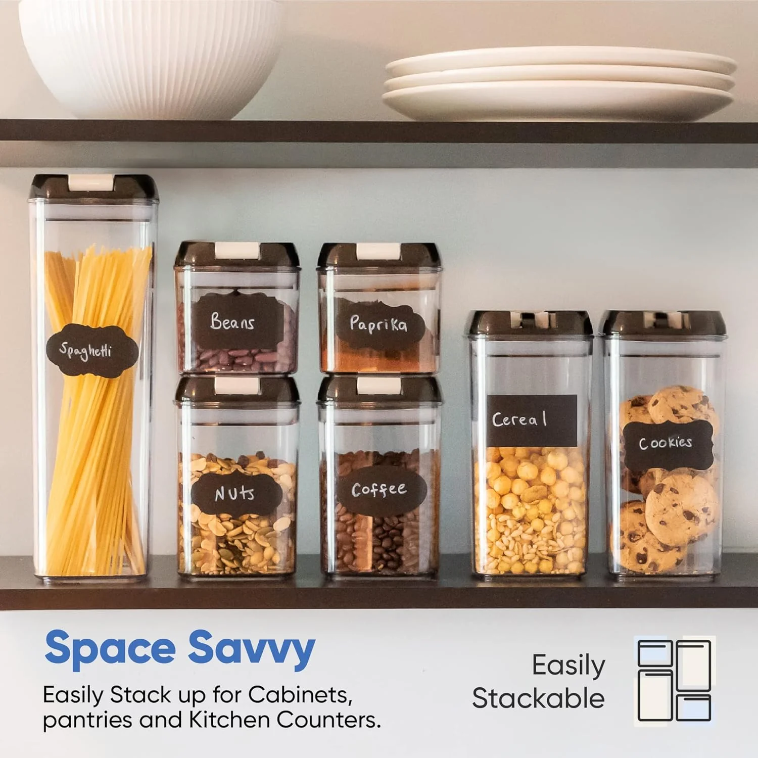 Chef's Path Airtight Food Storage Container Set - 7 Piece (With Labels & Marker) - Image 6
