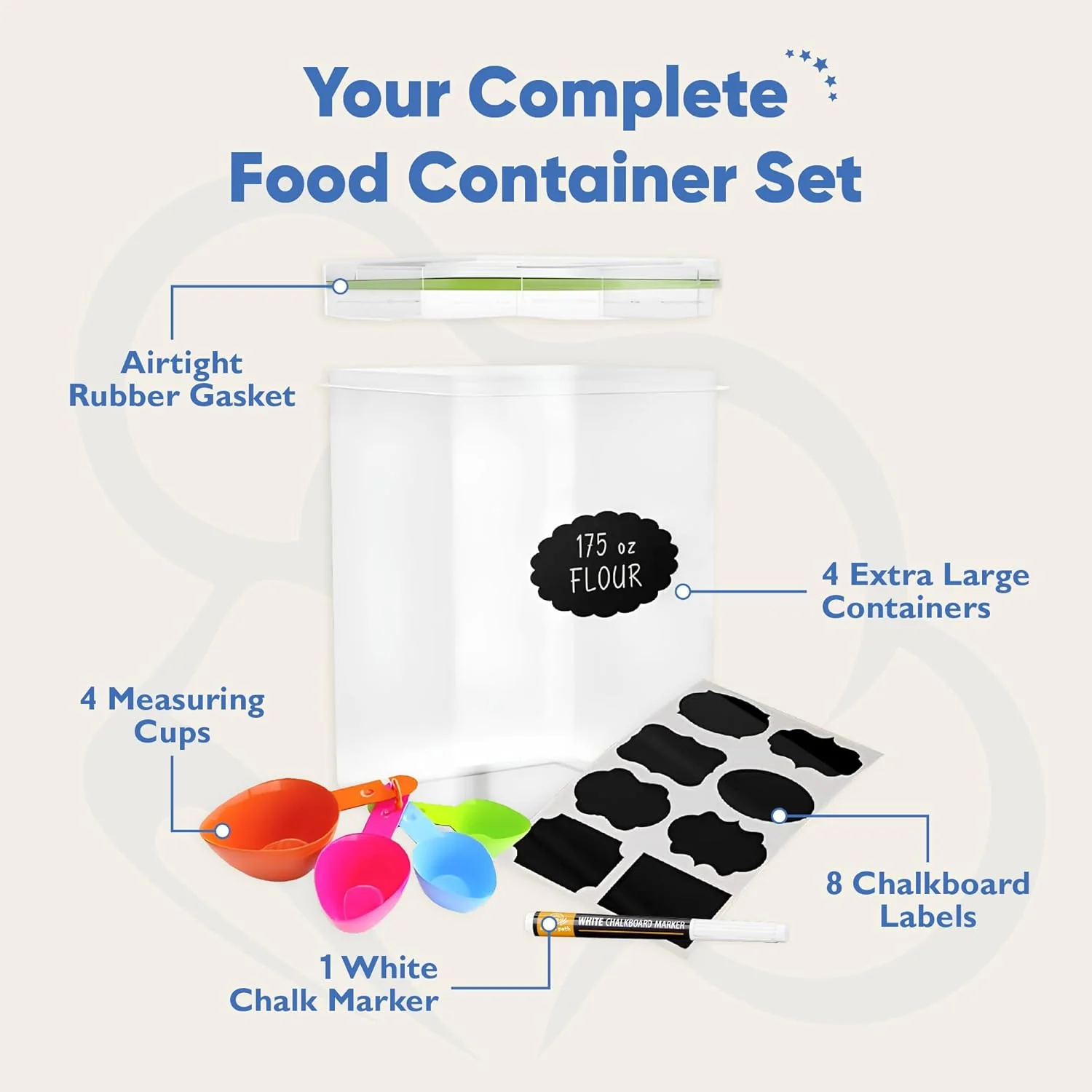 Chef's Path Kitchen Storage Box Set of 4 - XL (5.2L Each) - Image 2
