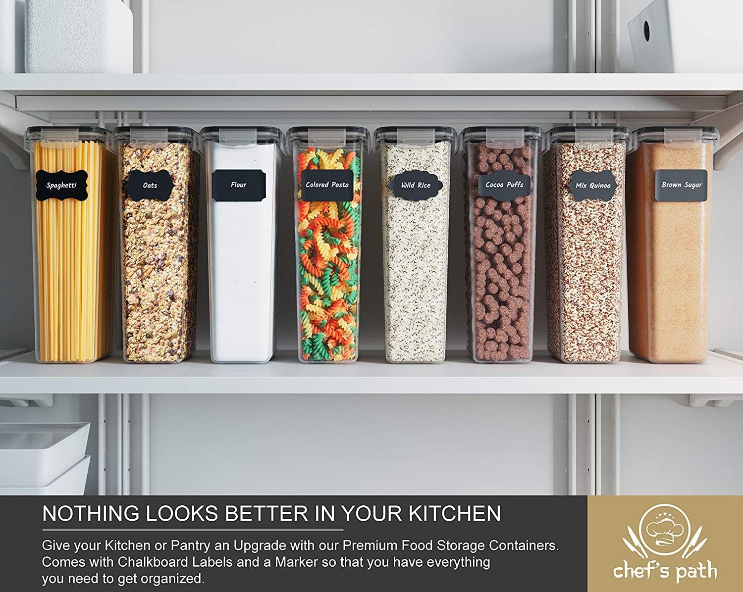 Chef's Path Kitchen Storage Box - Set of 8 (BPA Free 2.8L) - Image 5