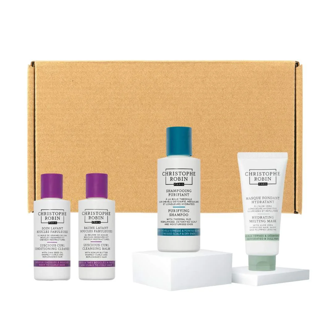Christophe Robin Complete Mini Hair Ritual Gift Box (Purify, Hydrate & Define)