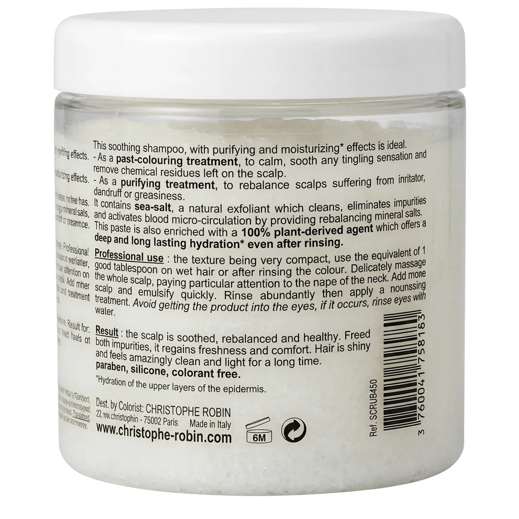 Christophe Robin Cleansing Purifying Scrub With Sea Salt - 450ml - Image 5