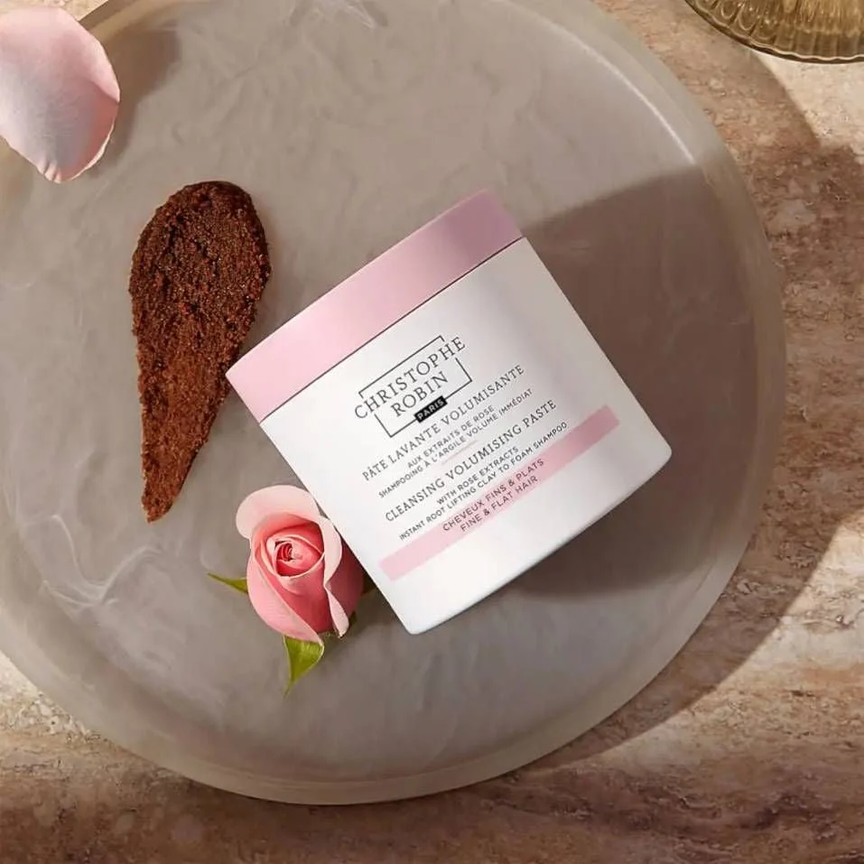 Christophe Robin Cleansing Volumising Paste Pure Rassoul Clay with Rose Extracts - 500ml - Image 4