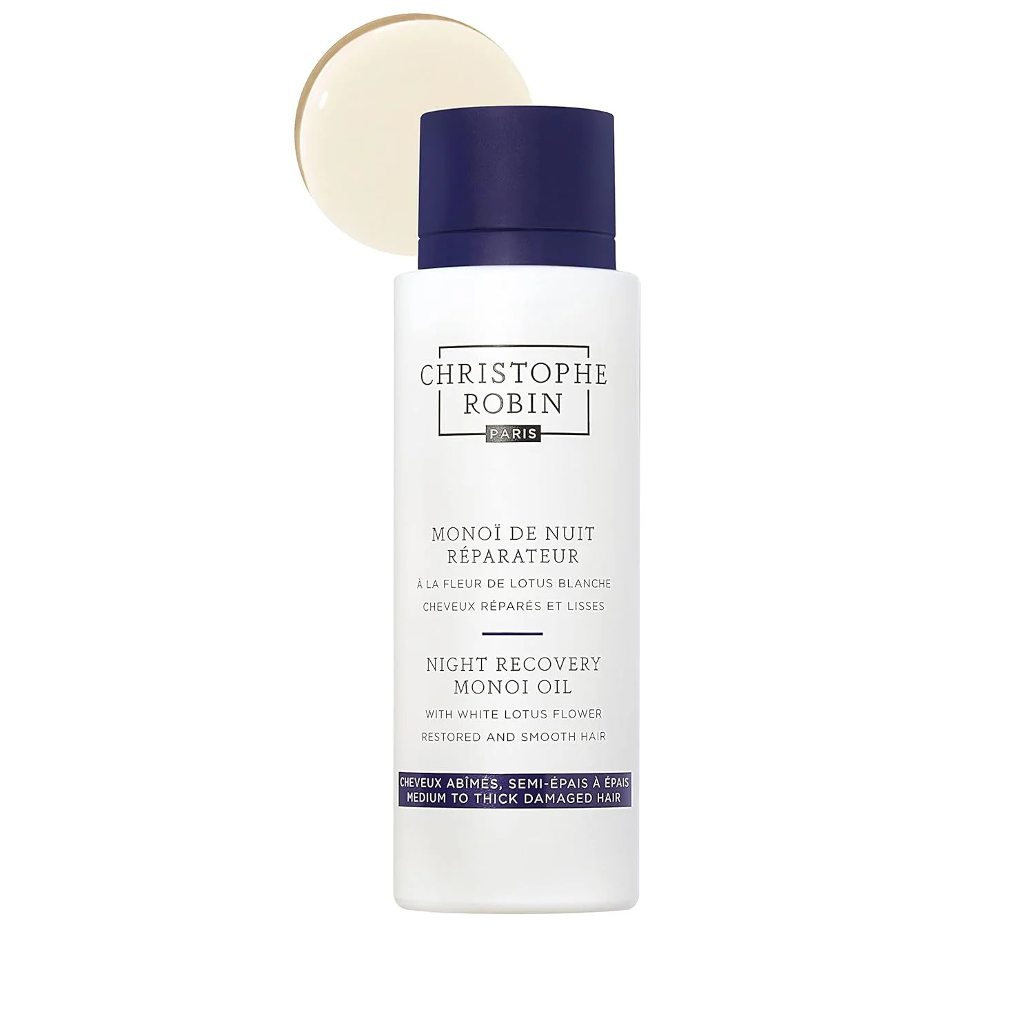 Christophe Robin Night Recovery Monoï Oil with White Lotus Flower - 92ML - Image 2