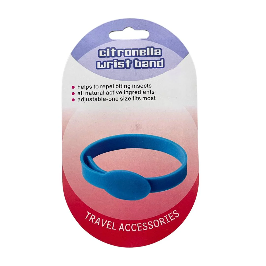 Citronella Insect Repellent Wrist Band - Blue - 2 Pack - Image 3