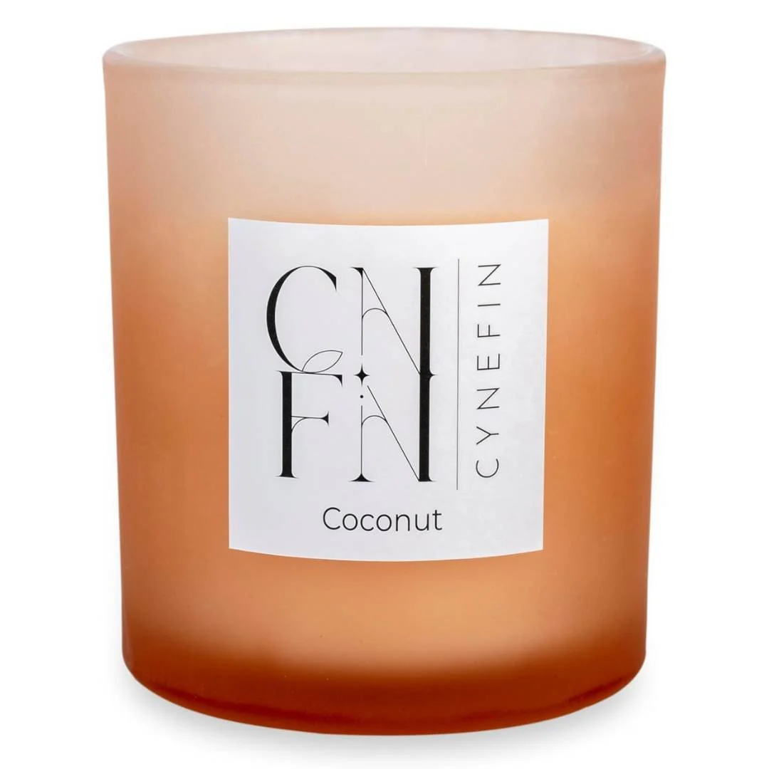 CNFN Coconut Scented Candle - 100% Coconut Wax (40 Hrs Burning)