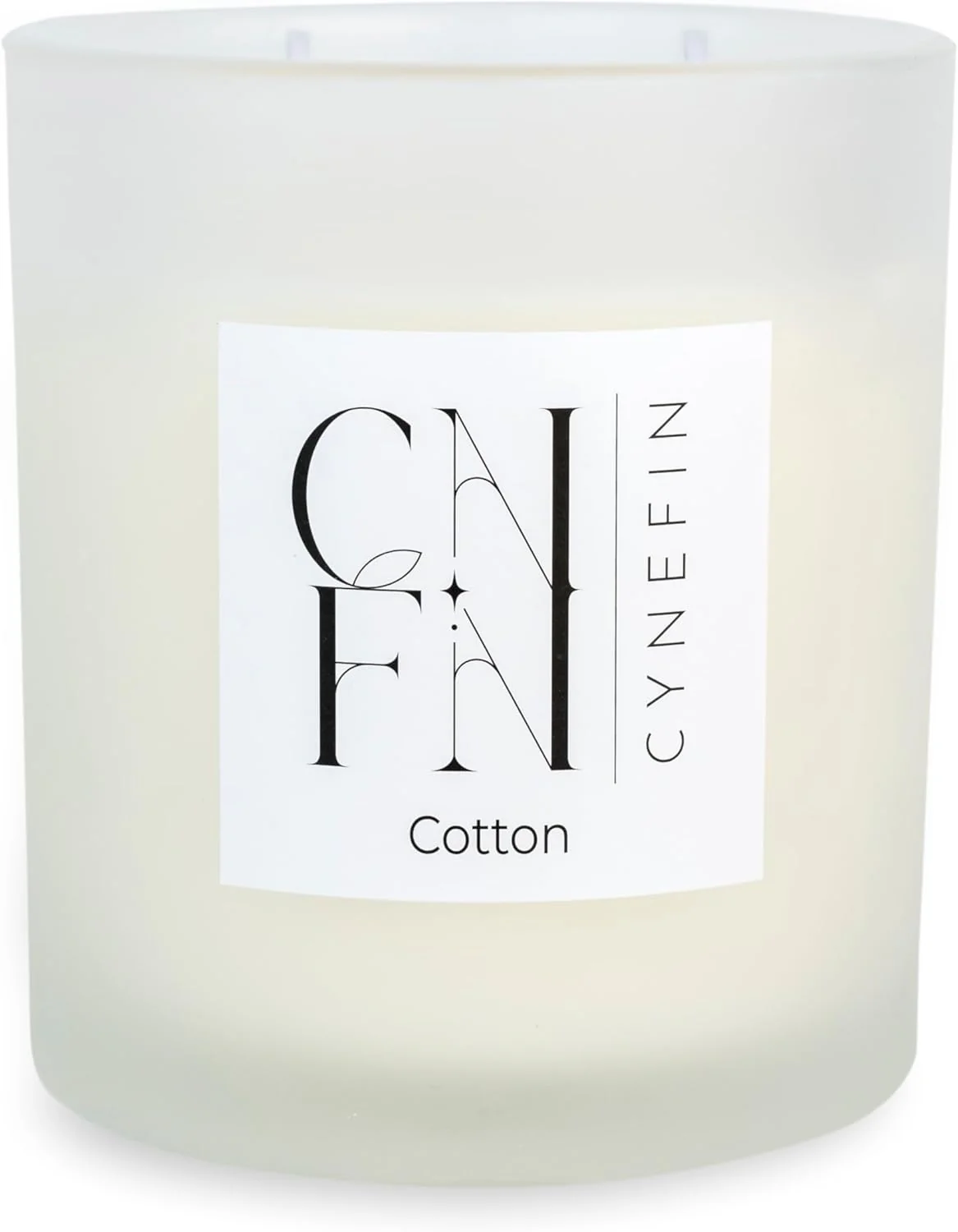 CNFN Fresh Linen Cotton Scented Candle - 100% Coconut Wax - 40hrs burning