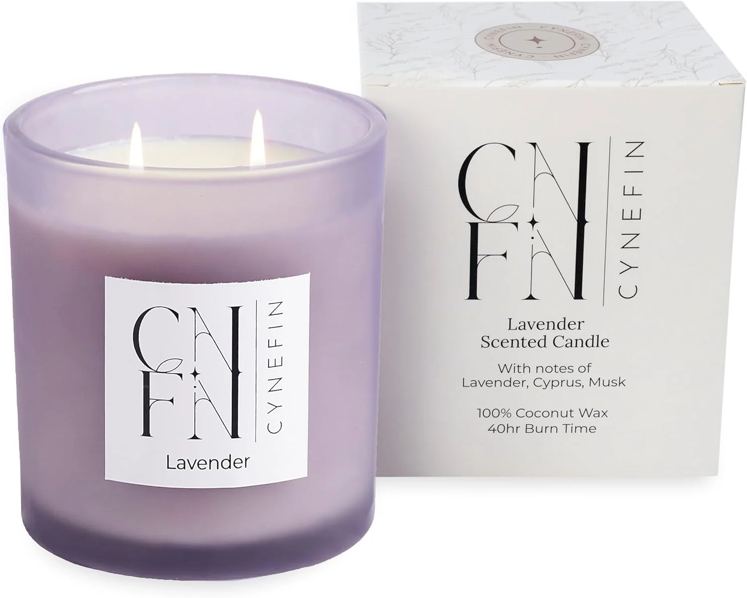 CNFN Lavender Scented Candle - 100% Coconut Wax - Image 2