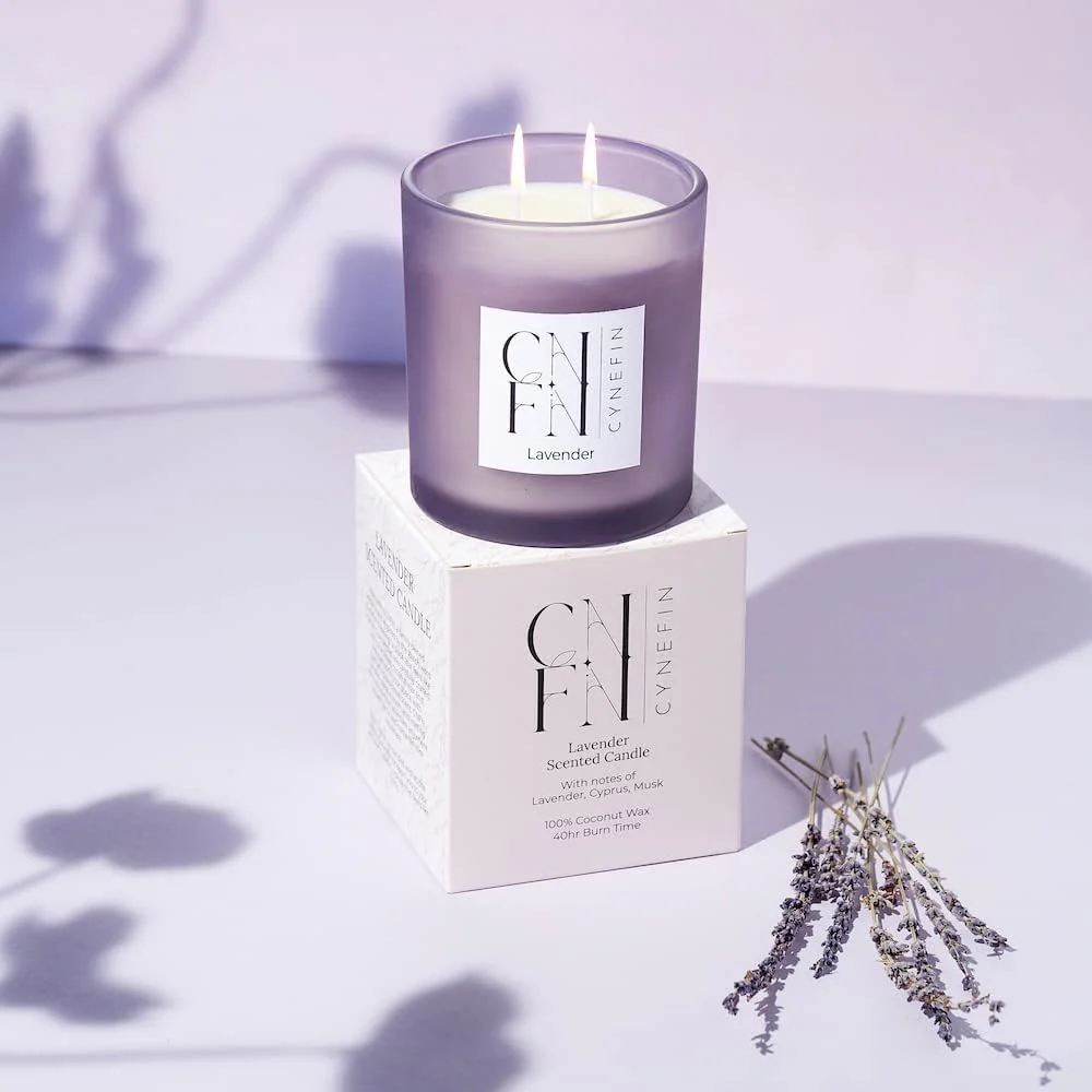 CNFN Lavender Scented Candle - 100% Coconut Wax - Image 5