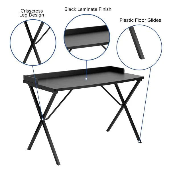 Computer Desk - Black (31.5 H x 23.62 D x 47.25inch W) - Image 5
