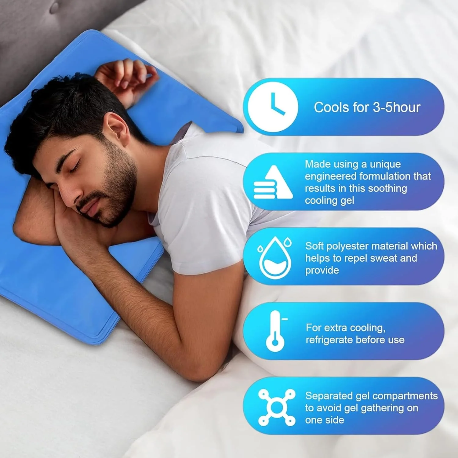 Cooling Gel Pillow - Medium (30x40 CM) - Image 3