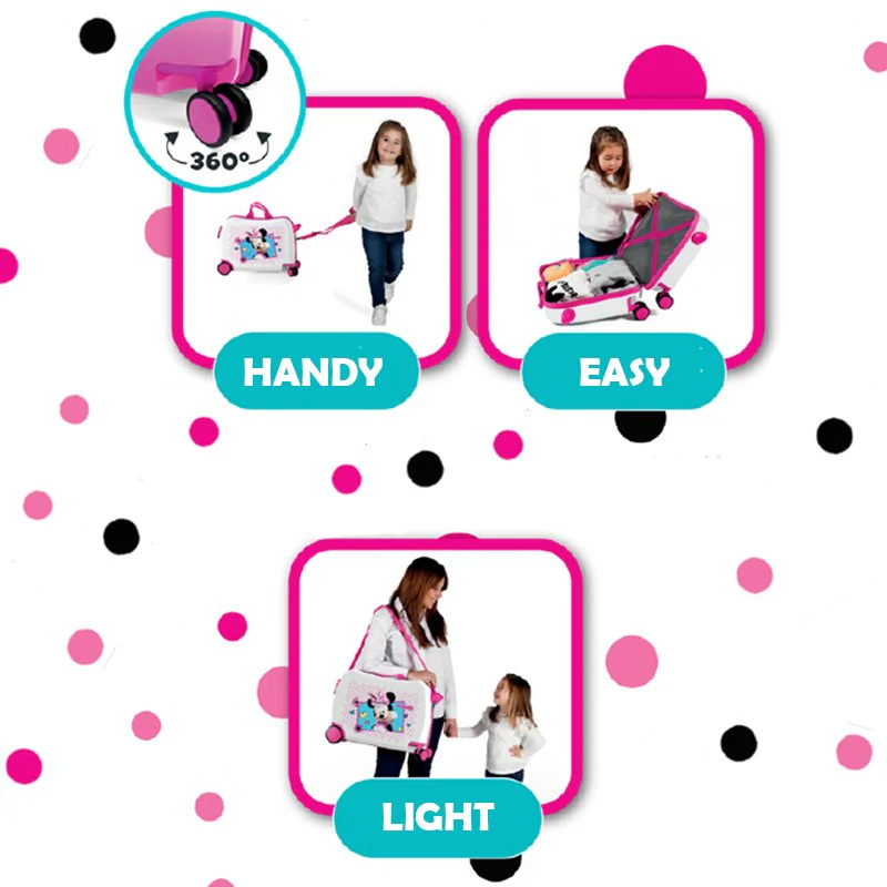 Mickey Mouse Disney Red White Ride on Kids Trunki Suitcase -  Mickey Let's Go - Image 6