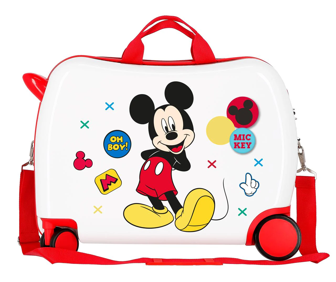 Disney Mickey Mouse Red White Ride on Kids Trunki Suitcase -  Oh Boy! - Image 3