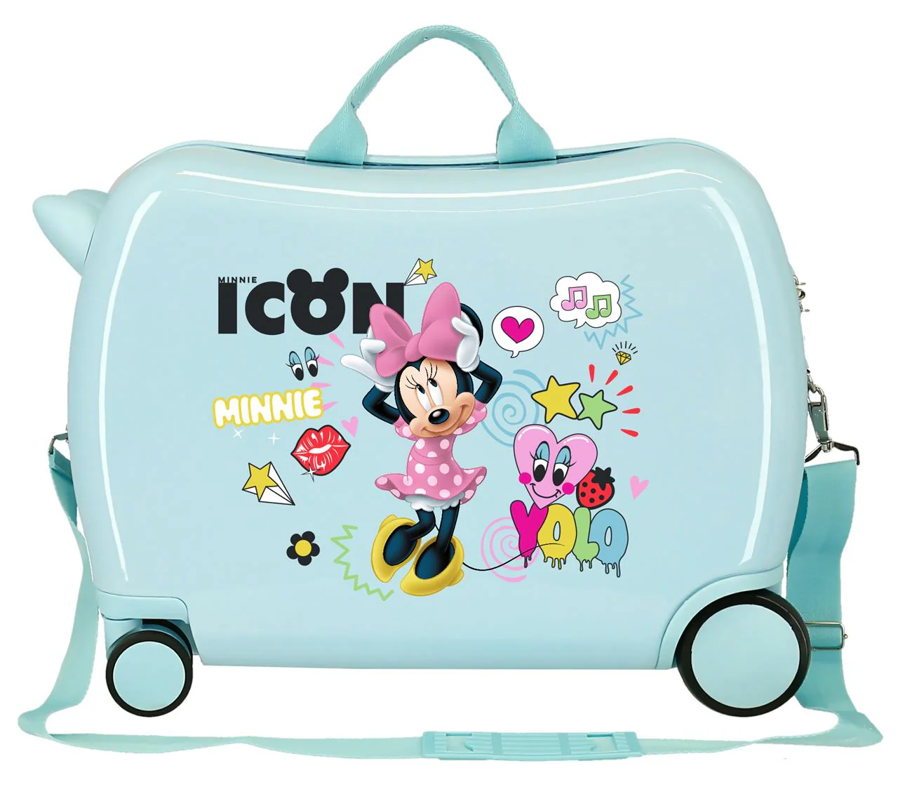 Disney Minnie Mouse Turquoise Ride on Kids Trunki Suitcase - Minnie Enjoy - Image 3