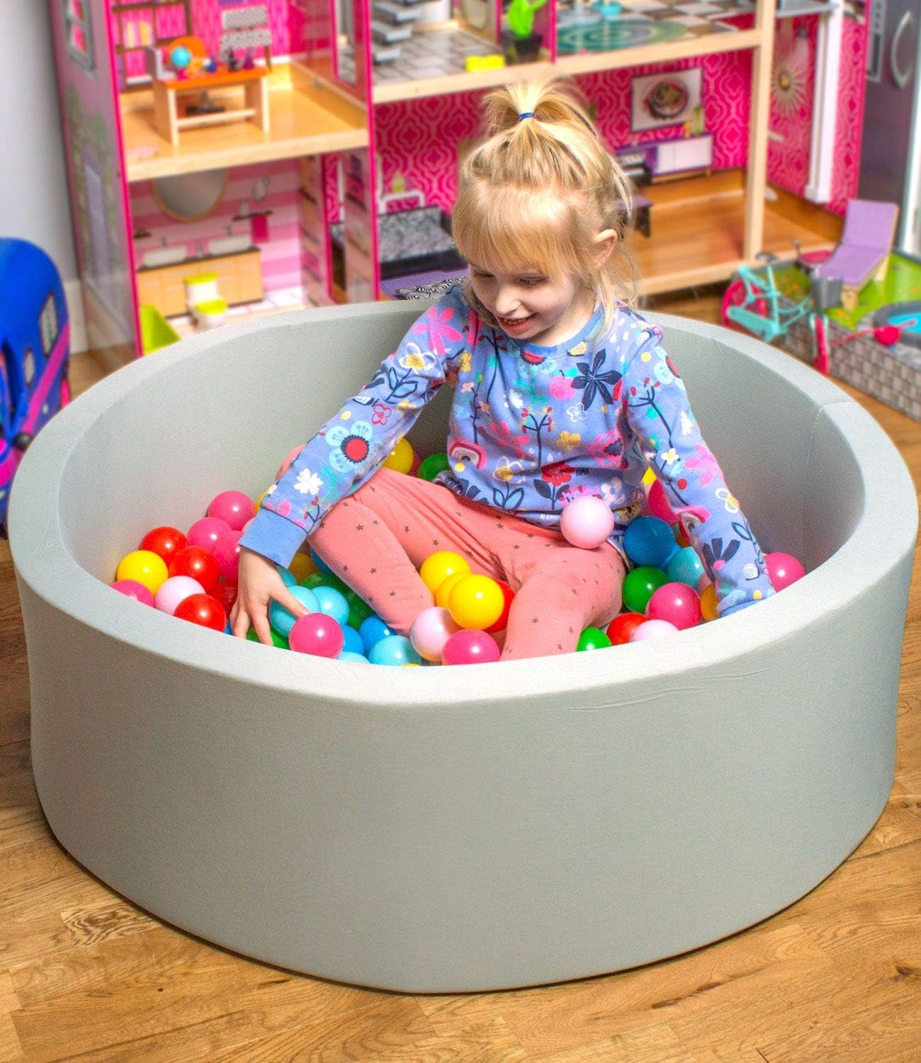 DIVCHI Kids Foam Ball Pit for Children/Toddlers - 90x30cm (Grey) - Image 7