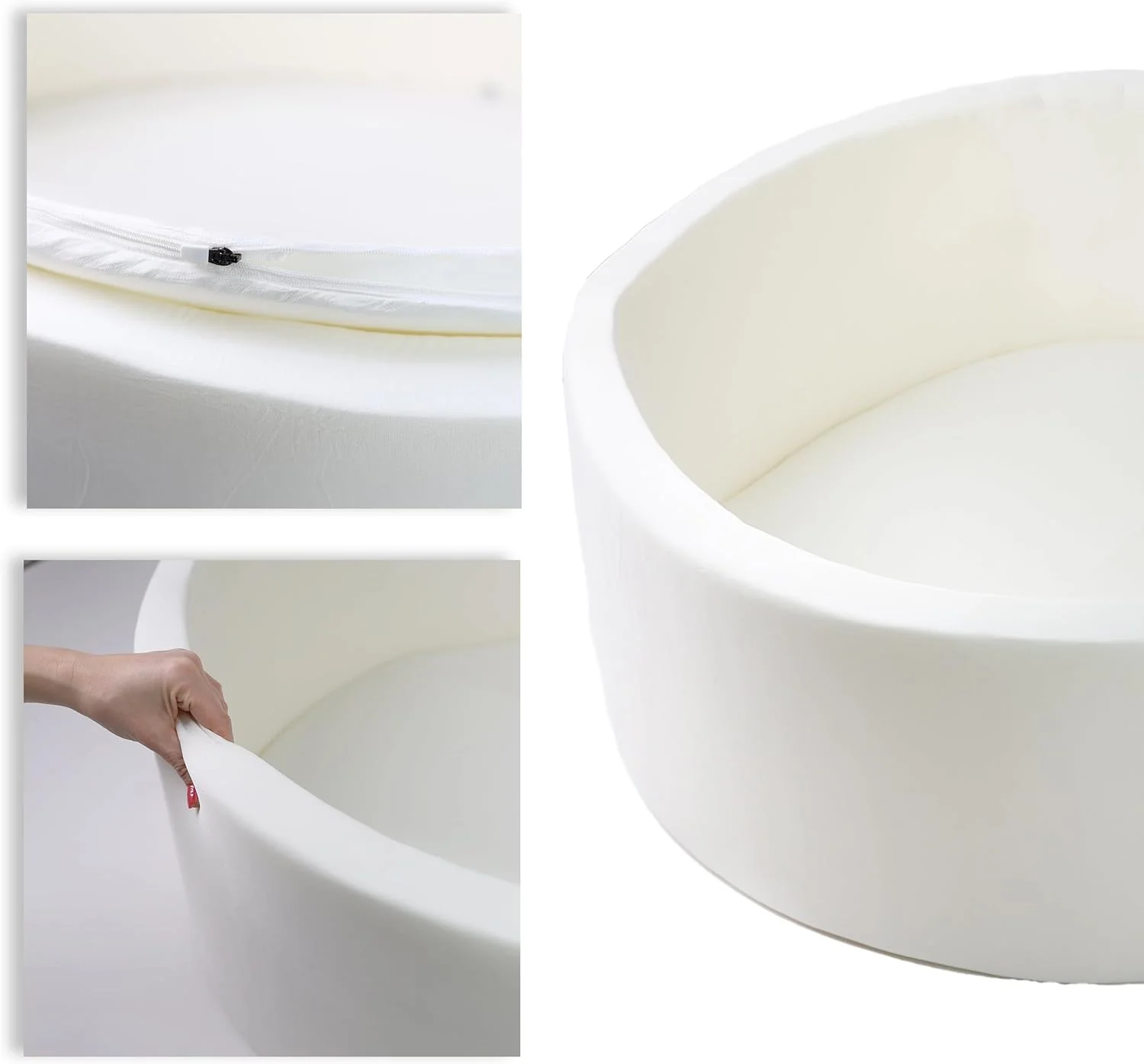 DIVCHI Kids Foam Ball Pit for Children/Toddlers - 90x30cm (White) - Image 4