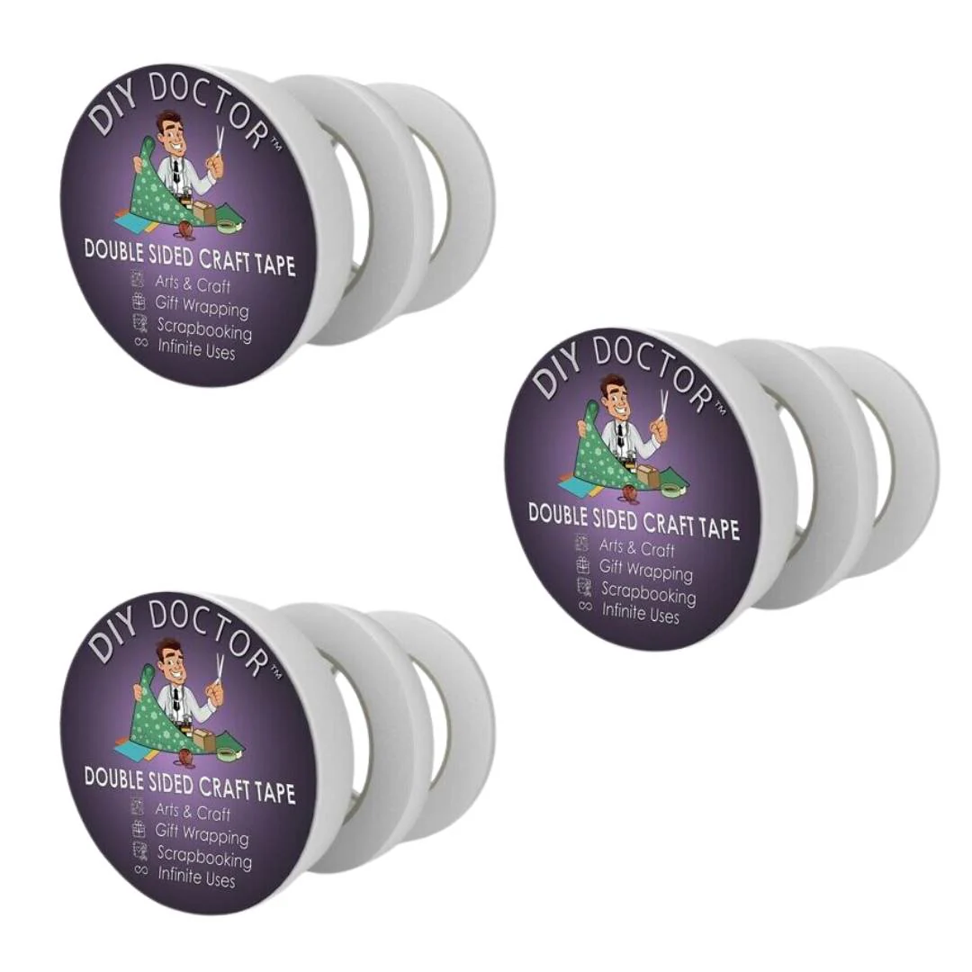 DIY Doctor Double Sided Sticky Tape - 9 Rolls X 28metres
