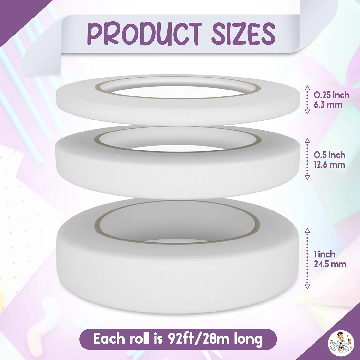 DIY Doctor Double Sided Sticky Tape - 9 Rolls X 28metres - Image 5
