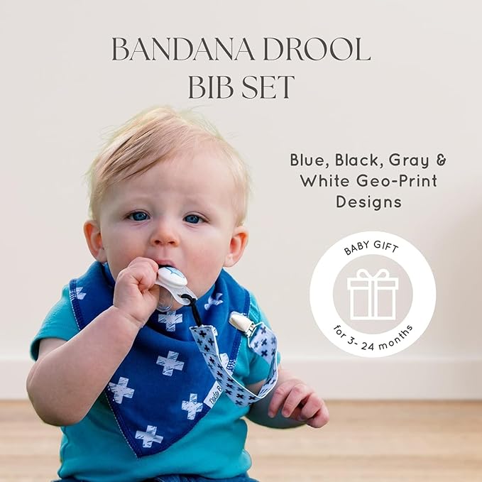 Dodo Babies Baby 4 Bibs Set with 2 Dummy Clips - 7 piece set - Image 6