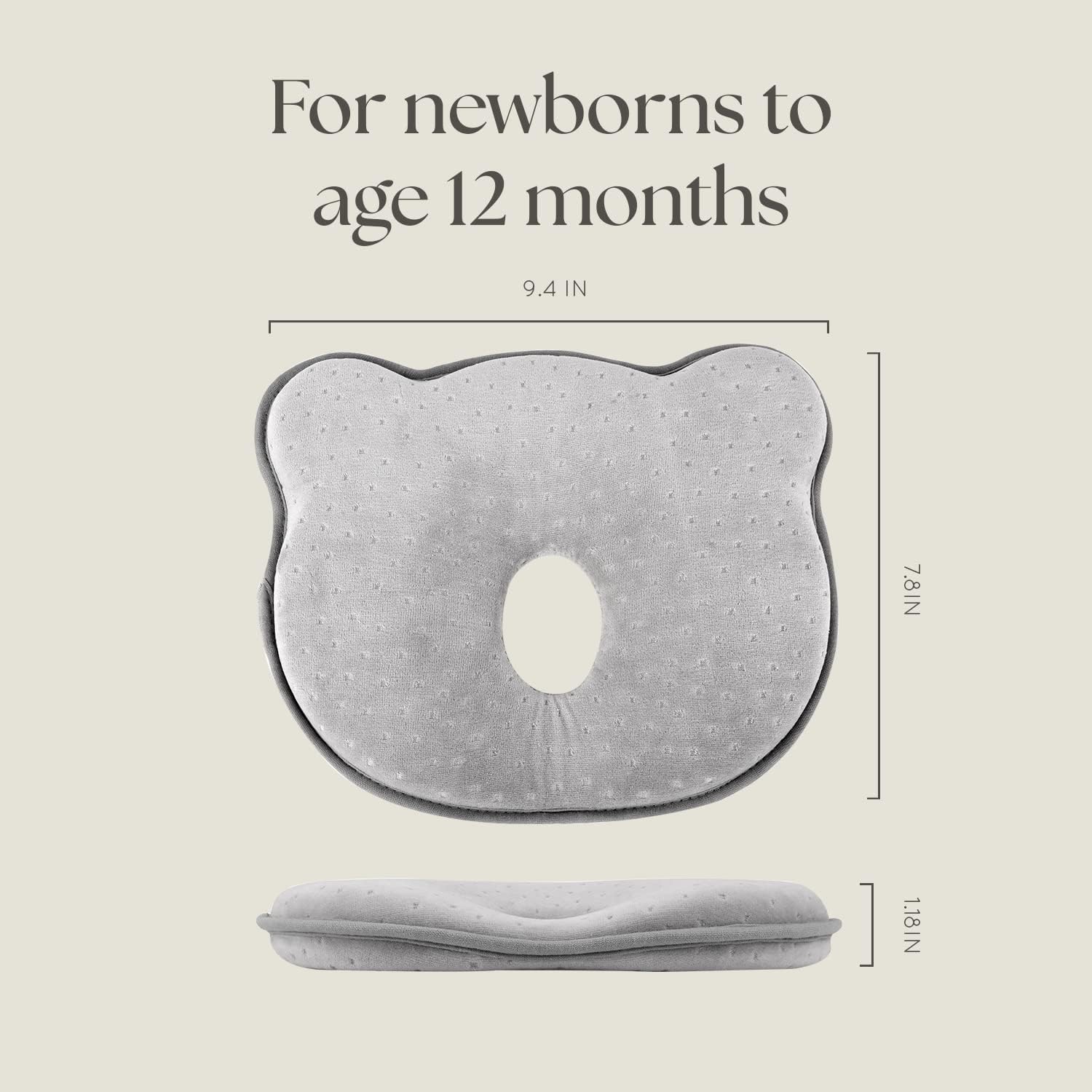Dodo Babies Baby Head Shaping Pillow - Memory Foam - Image 4