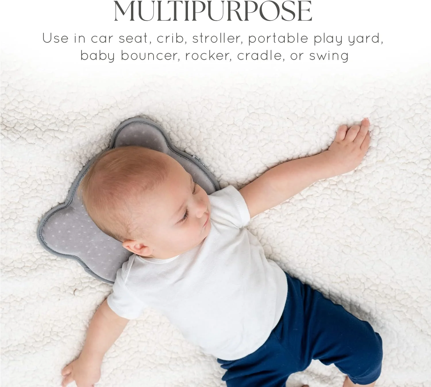 Dodo Babies Baby Head Shaping Pillow - Memory Foam - Image 5