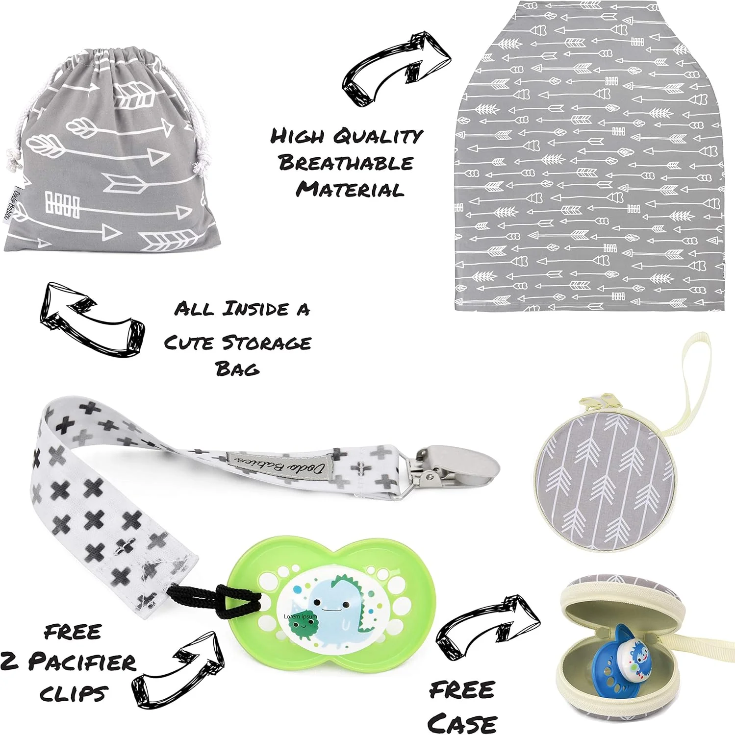 Dodo Babies Nursing Cover Set - 6 piece - Image 2