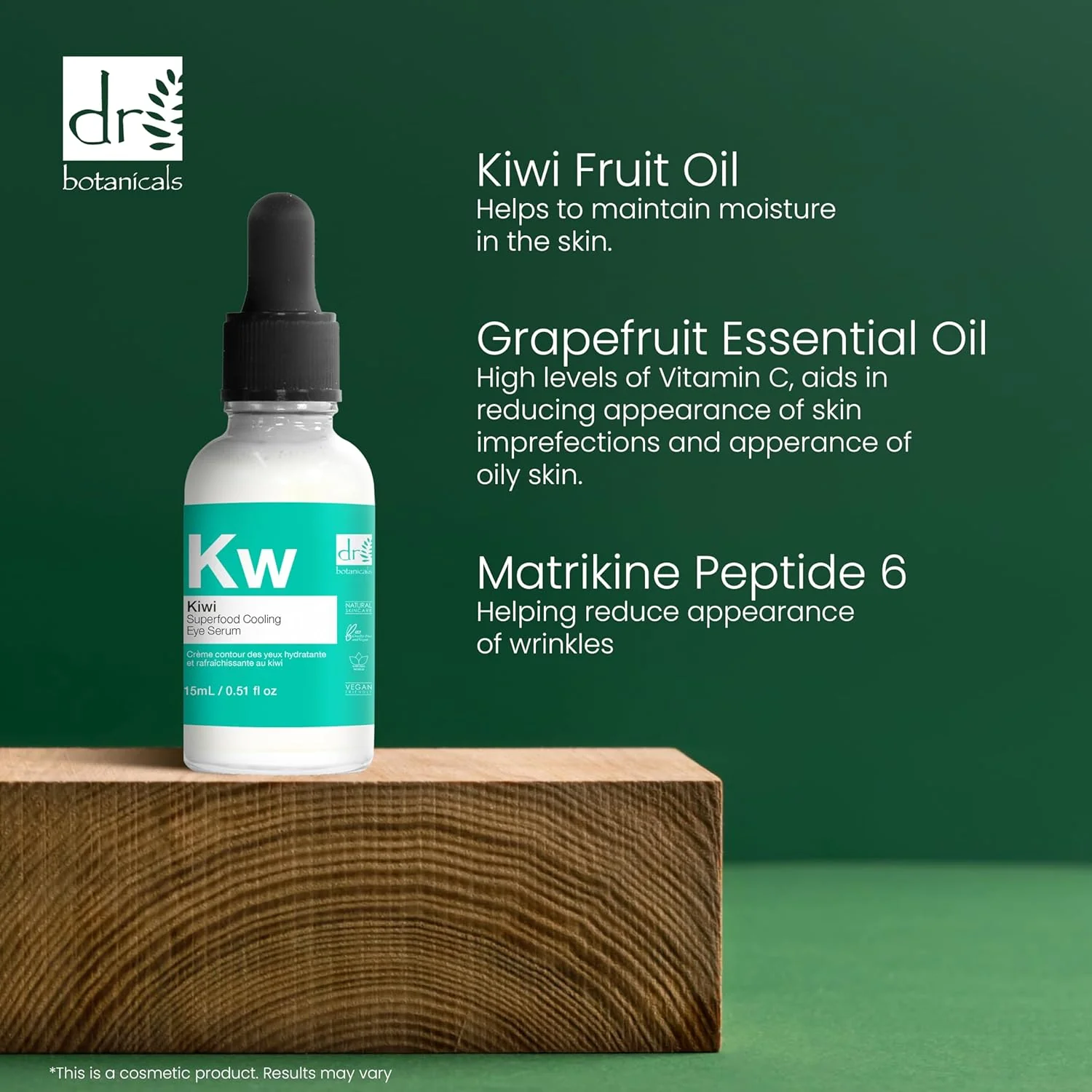 Dr Botanicals Kiwi Superfood Cooling Eye Serum (15ml) - Image 4