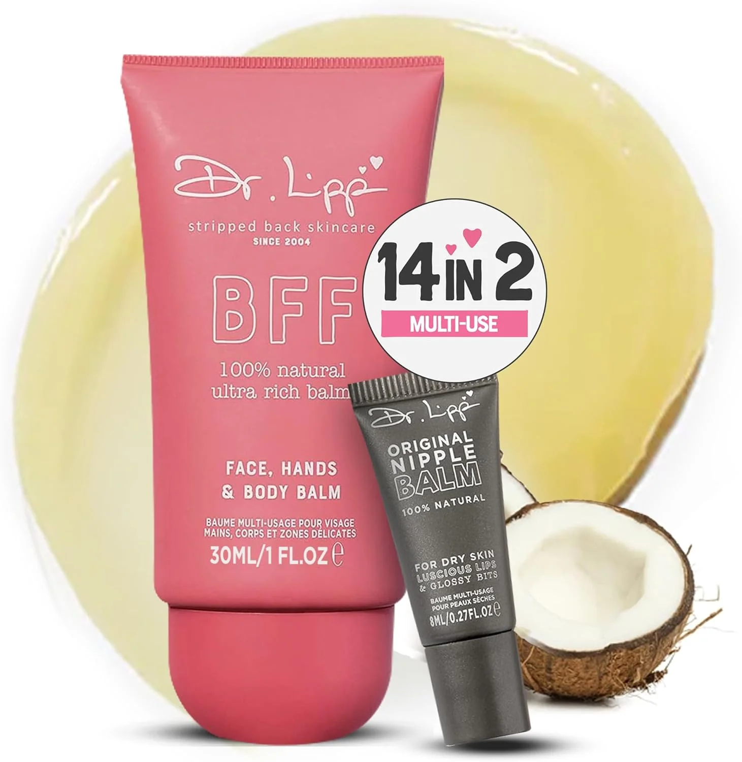 Dr. Lipp Dry Skin Heroes 30ml + 8ml - Face, Hand, Foot & Body Butter - Image 3