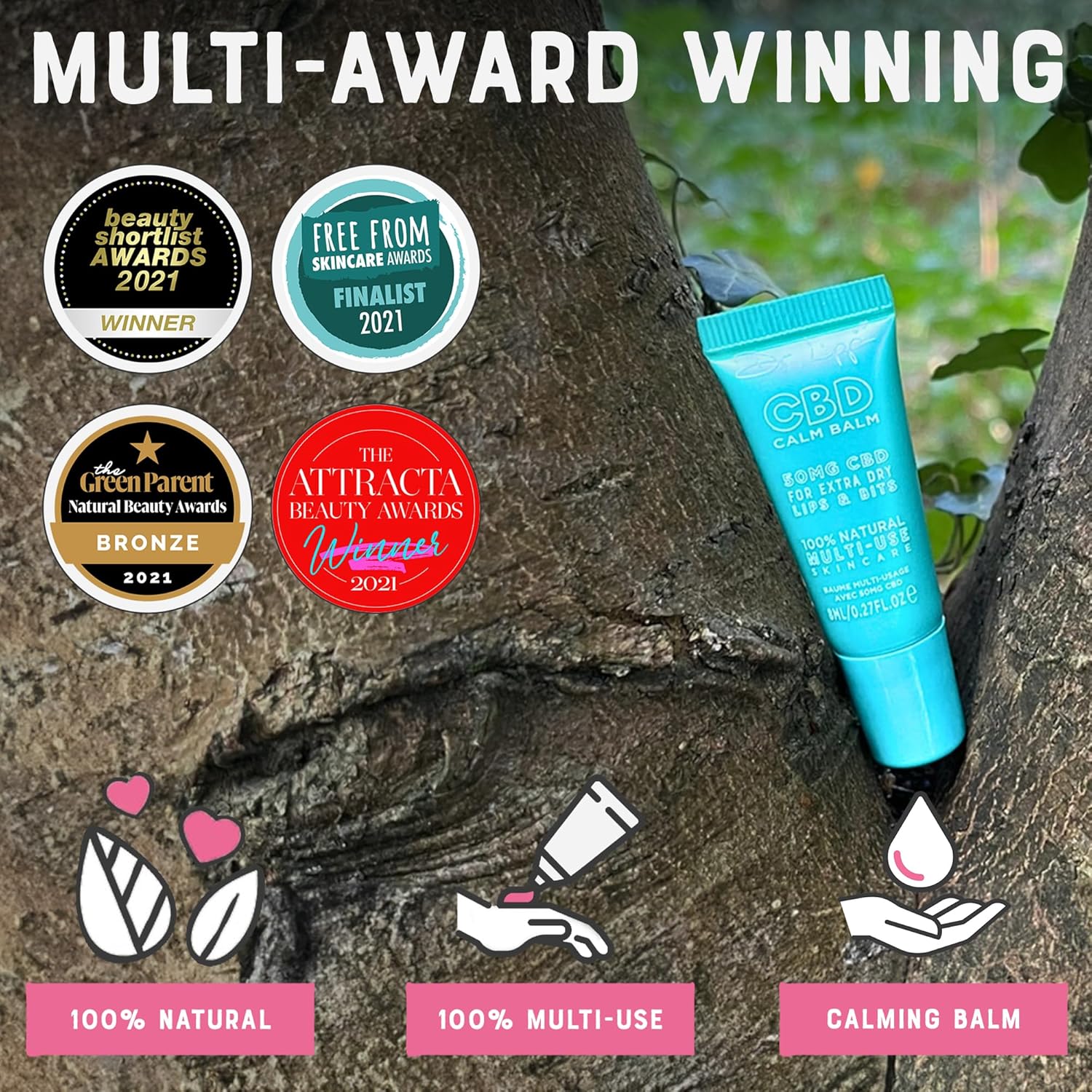 Dr. Lipp CBD Calm Lip Balm 5-in-ONE Multi-Use Ultra Moisturising - 8ml - Image 4