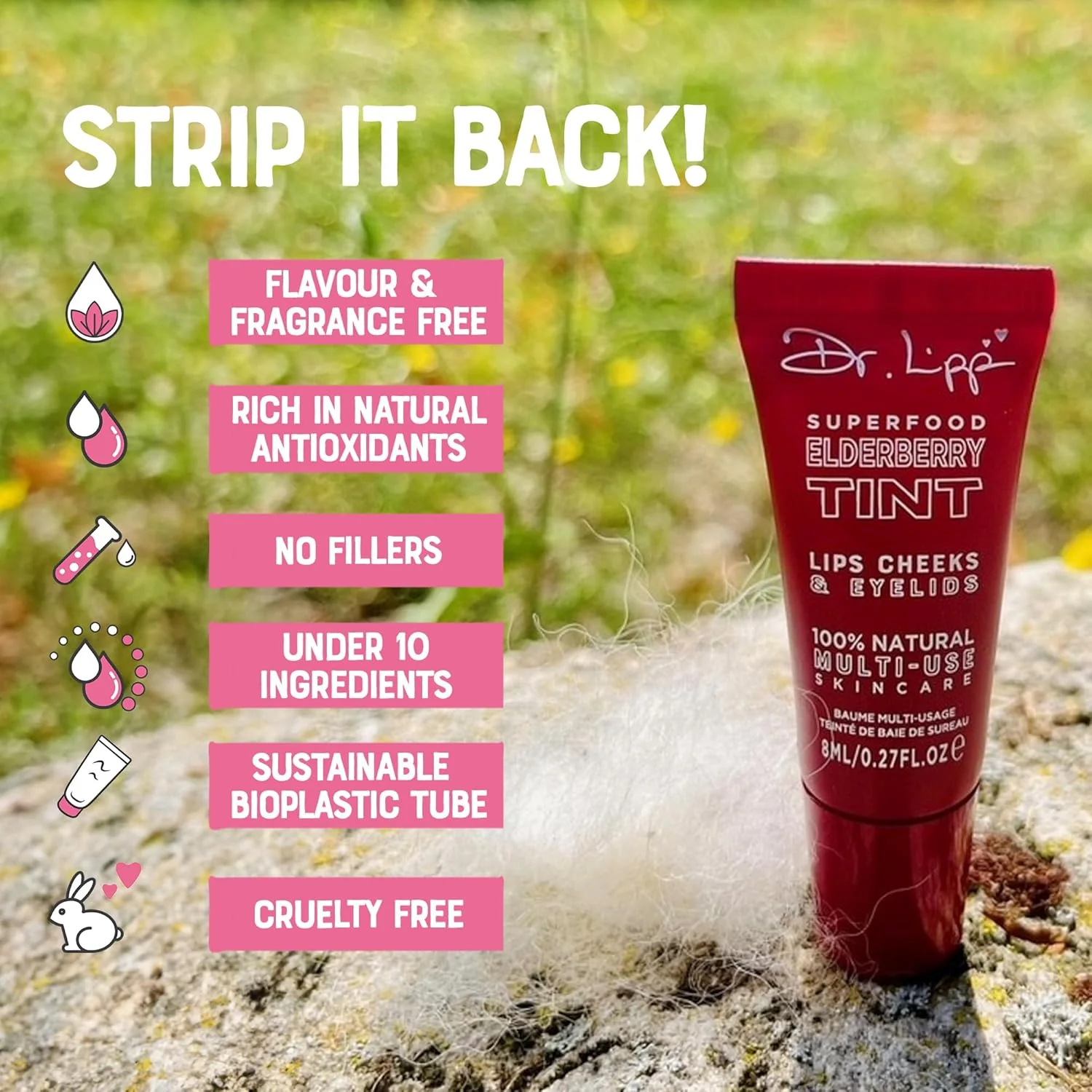 DR.LIPP Superfood Elderberry Tint - 4-In-ONE (Lip, Cheek & Eye) - 3 Pack - Image 2