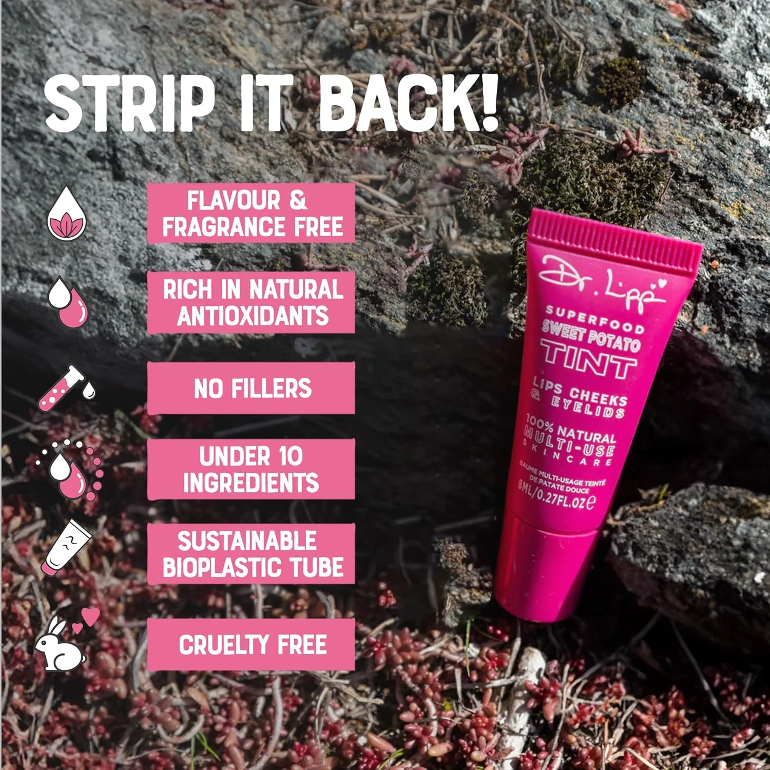 DR.LIPP Superfood Sweet Potato Tint - 4-In-ONE (Lip, Cheek & Eye) - Image 4