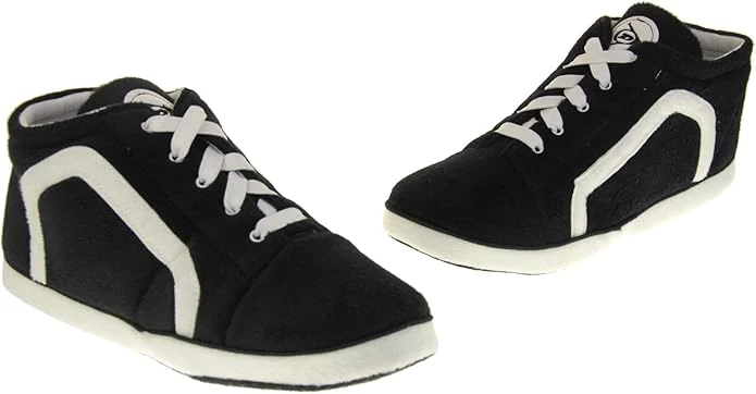 Dunlop Mens High Top Sneaker Black Slippers - XL (UK 11-12) - Image 2