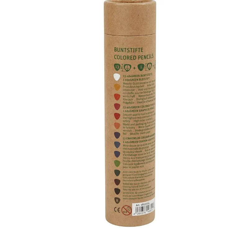 EduGreen Coloured Chunky Pencils - 13 pack +sharpener - Image 3