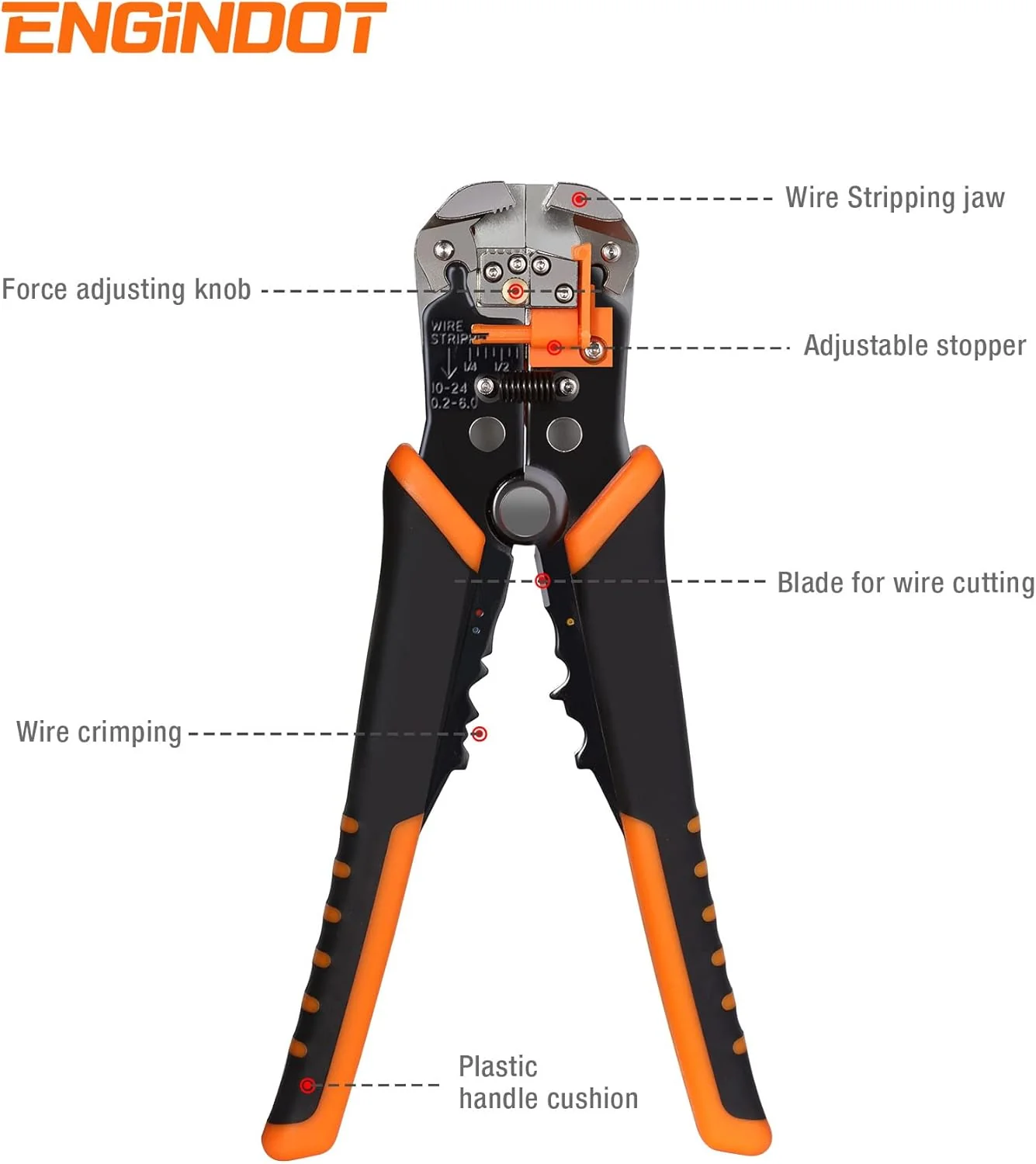ENGiNDOT 3-in-1 Automatic Wire Stripper Plier Tool AWG10-24 - Image 3