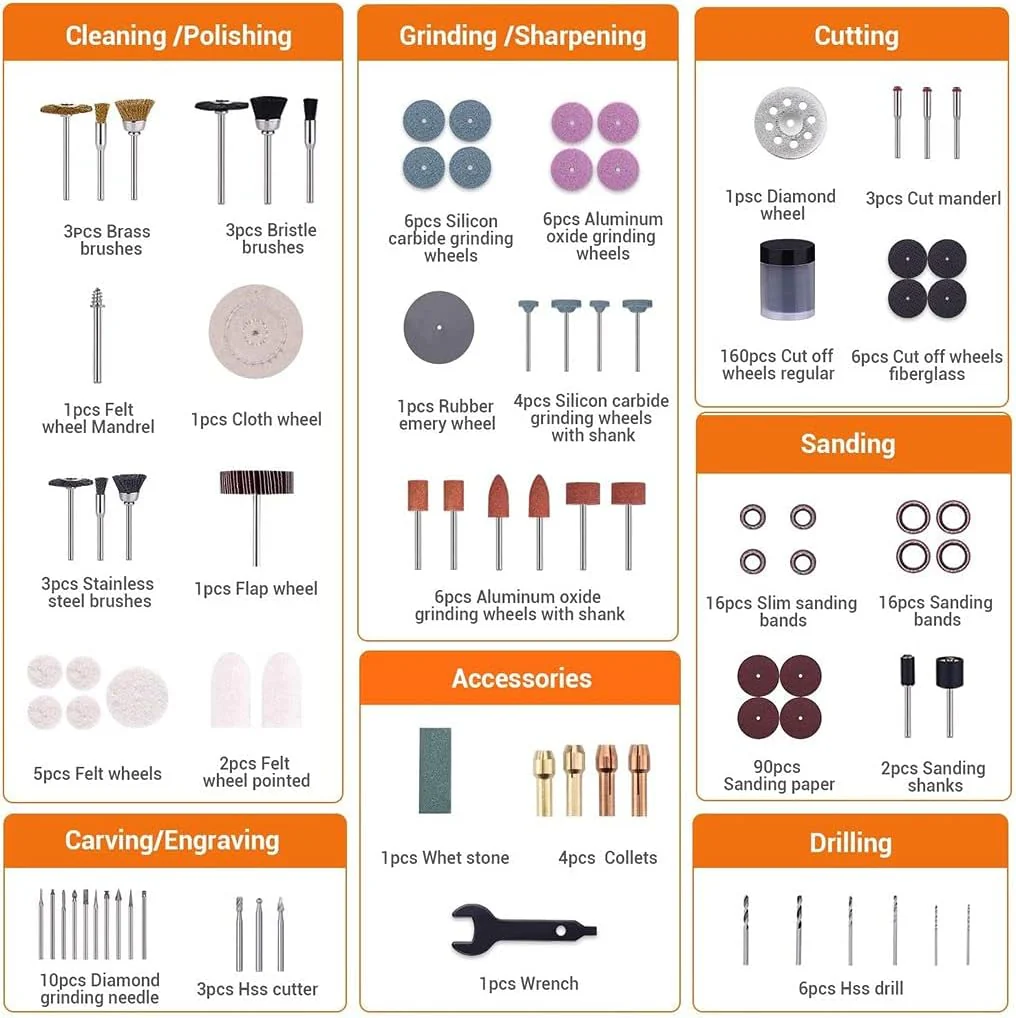 ENGiNDOT 361pcs Rotary Tool Accessories Kit - Image 3
