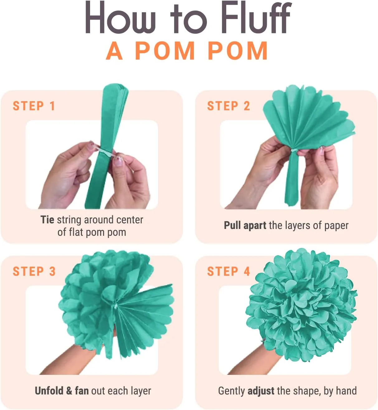 EpiqueOne 22-Piece Party Decoration Kit – Mint, Peach, Ivory - Image 5