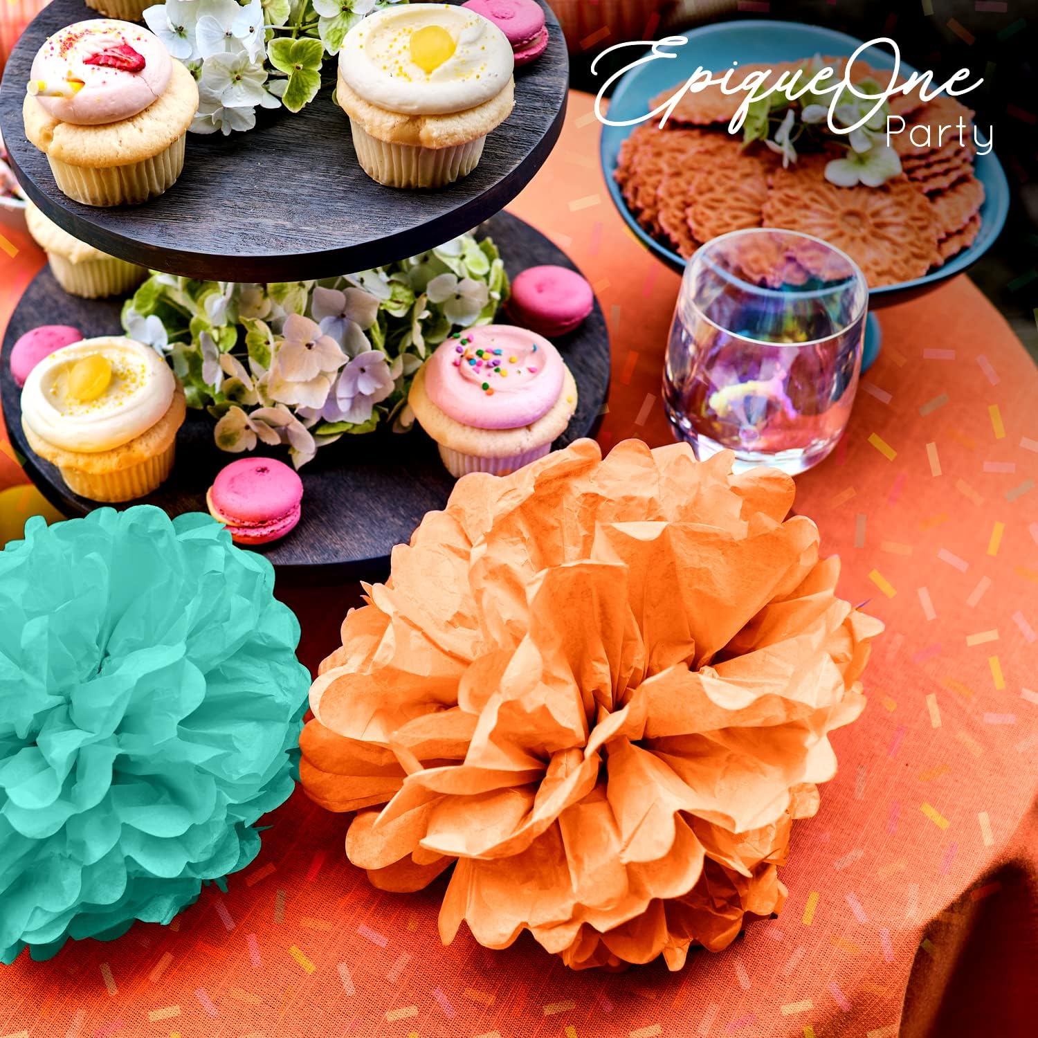 EpiqueOne 22-Piece Party Decoration Kit – Mint, Peach, Ivory - Image 7