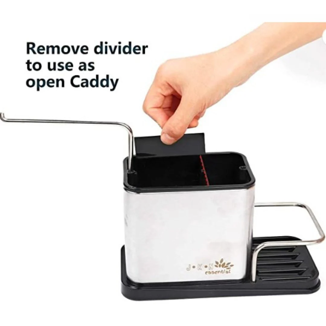 Essential Kitchen Sink Caddy 4 in 1 Liquid, Towel, Utensil & Brush Storage - Image 3