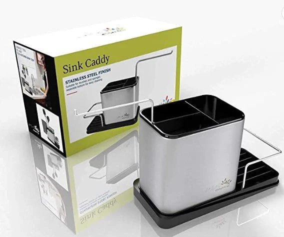 Essential Kitchen Sink Caddy 4 in 1 Liquid, Towel, Utensil & Brush Storage - Image 4