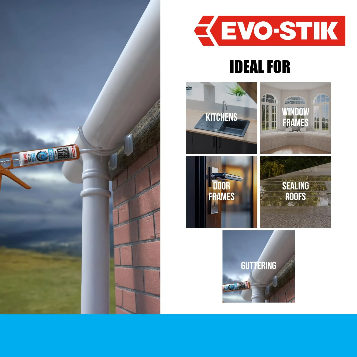 EVO-STIK Sticks Like Waterproof Sealant - (4 X 290ml) - Image 5