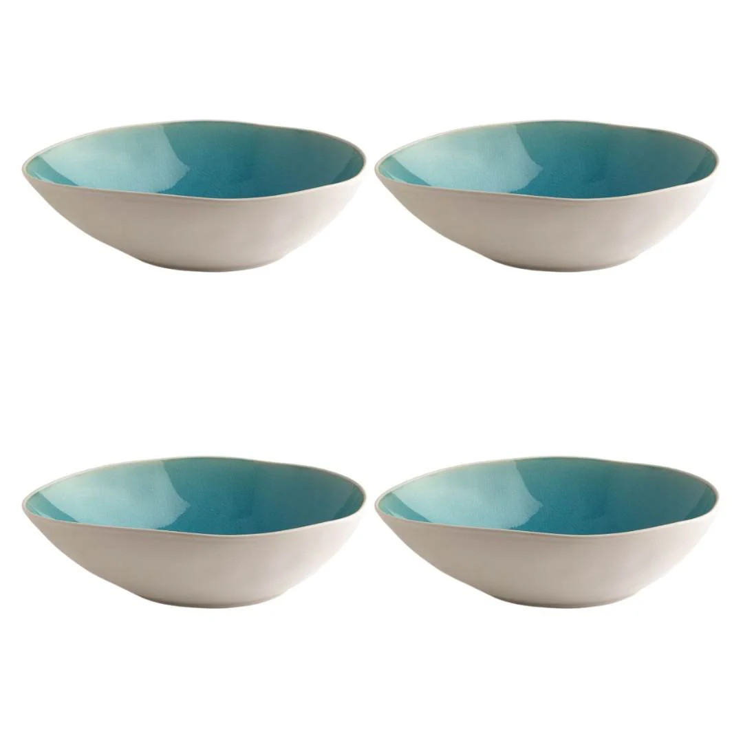 Fairmont & Main 12 Piece Dinner Set - Vie Naturelle Turquoise - Image 3