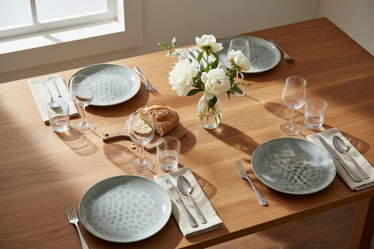 Fairmont & Main Large Plates - Vie Naturelle Soft Grey (Set of 4) - Image 2