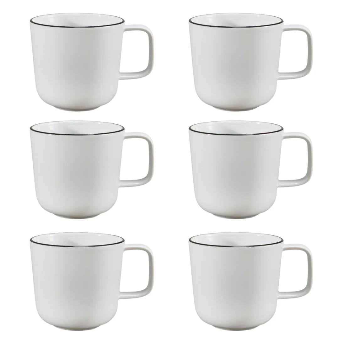 Fairmont & Main Mugs 330ml - Arctic Noir (6 Pack) RTR38