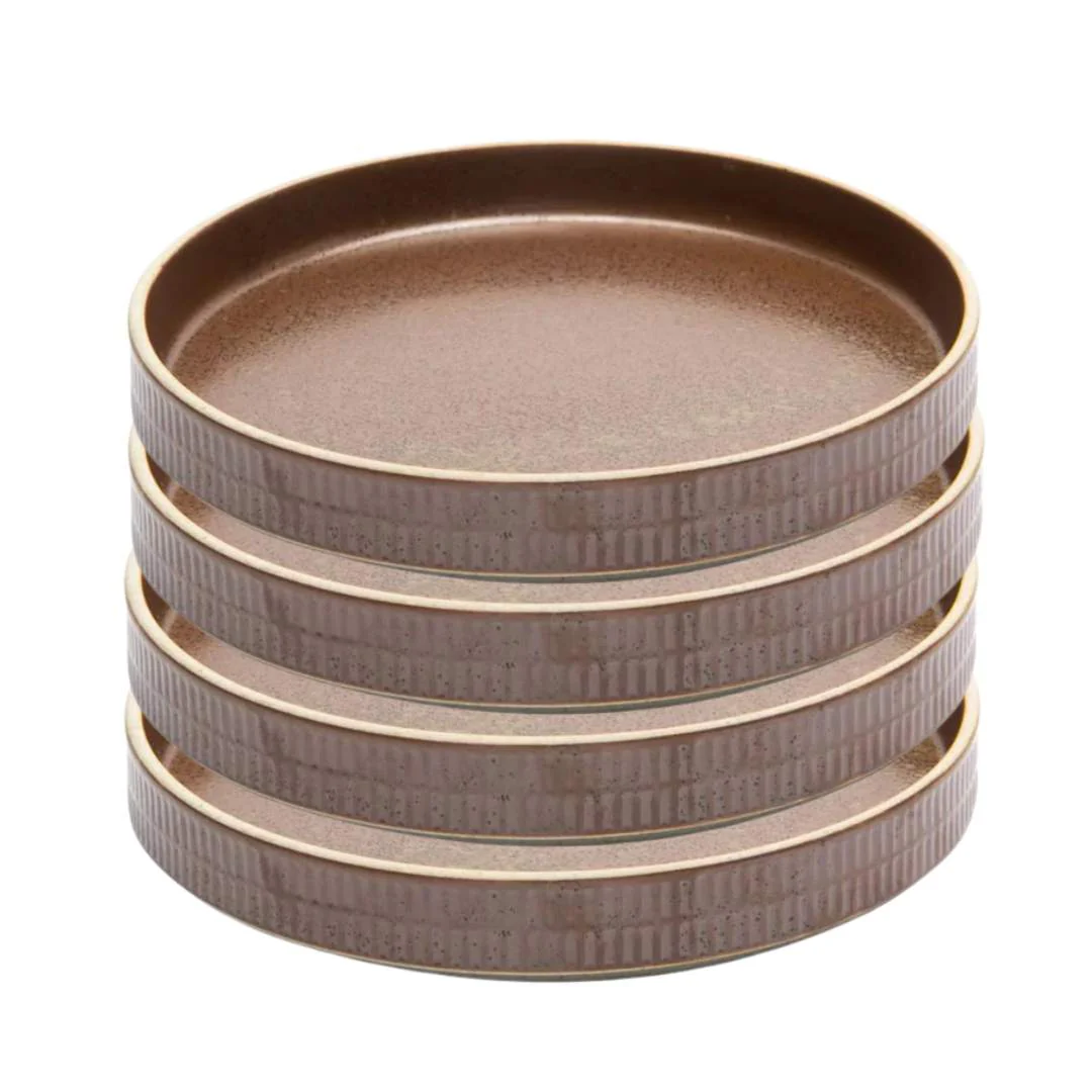 Fairmont & Main Raw Earth Dishes 18.5cm RWE07 - Set of 4 (Mocha)