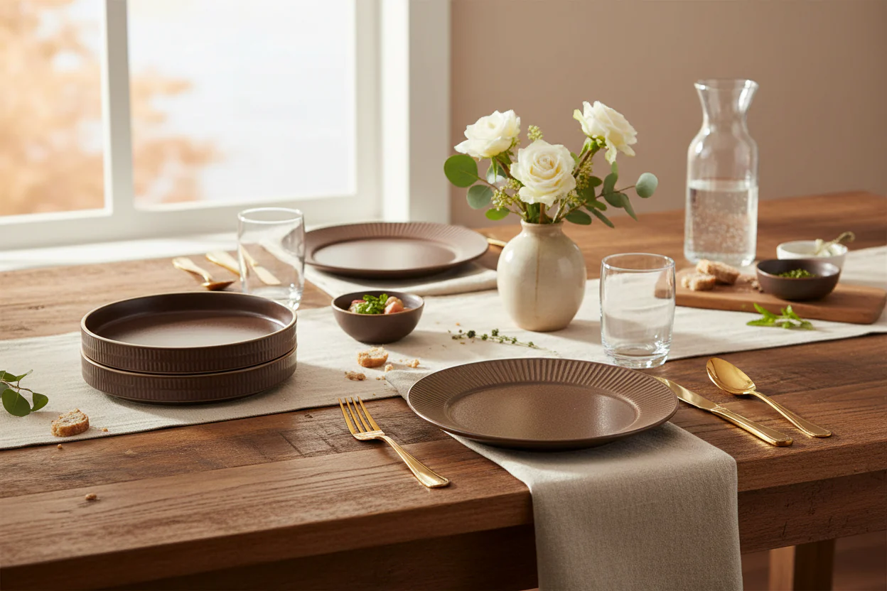 Fairmont & Main Raw Earth Dishes 18.5cm RWE07 - Set of 4 (Mocha) - Image 2