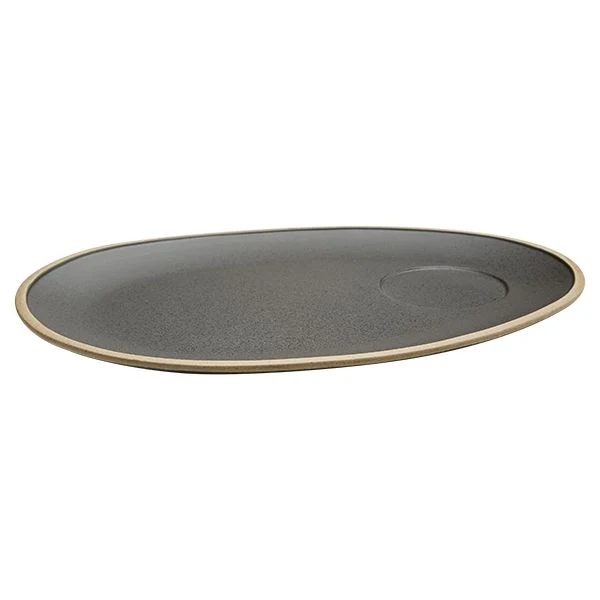 Fairmont & Main Raw Oval Plates Slate - 36cm (Pack of 4) - Image 2